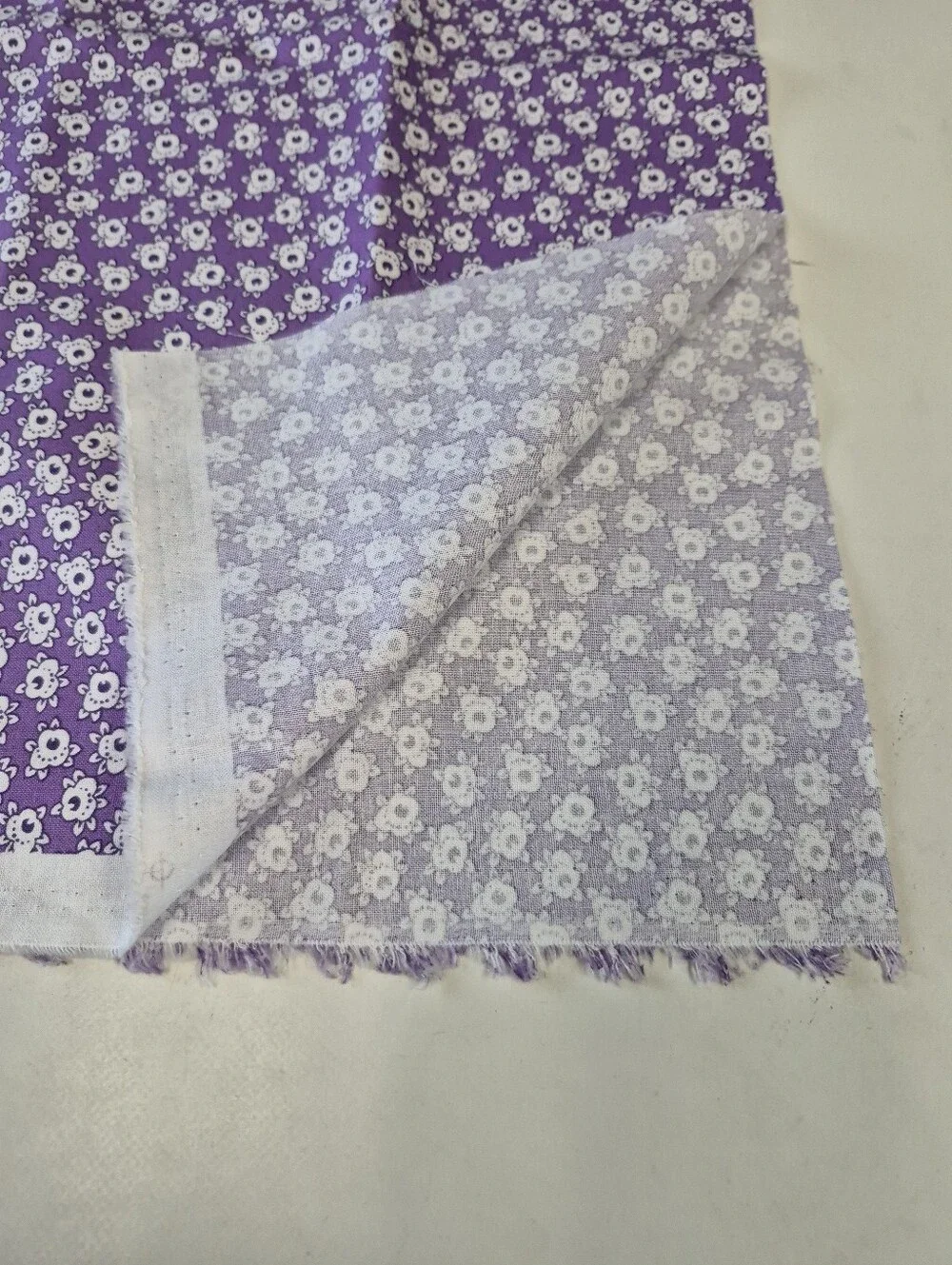 Jo-Ann Cotton Fabric Purple Floral Print 35x43”